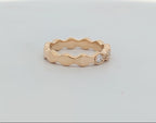 14K Gold Wavy Lab Grown Diamond Band