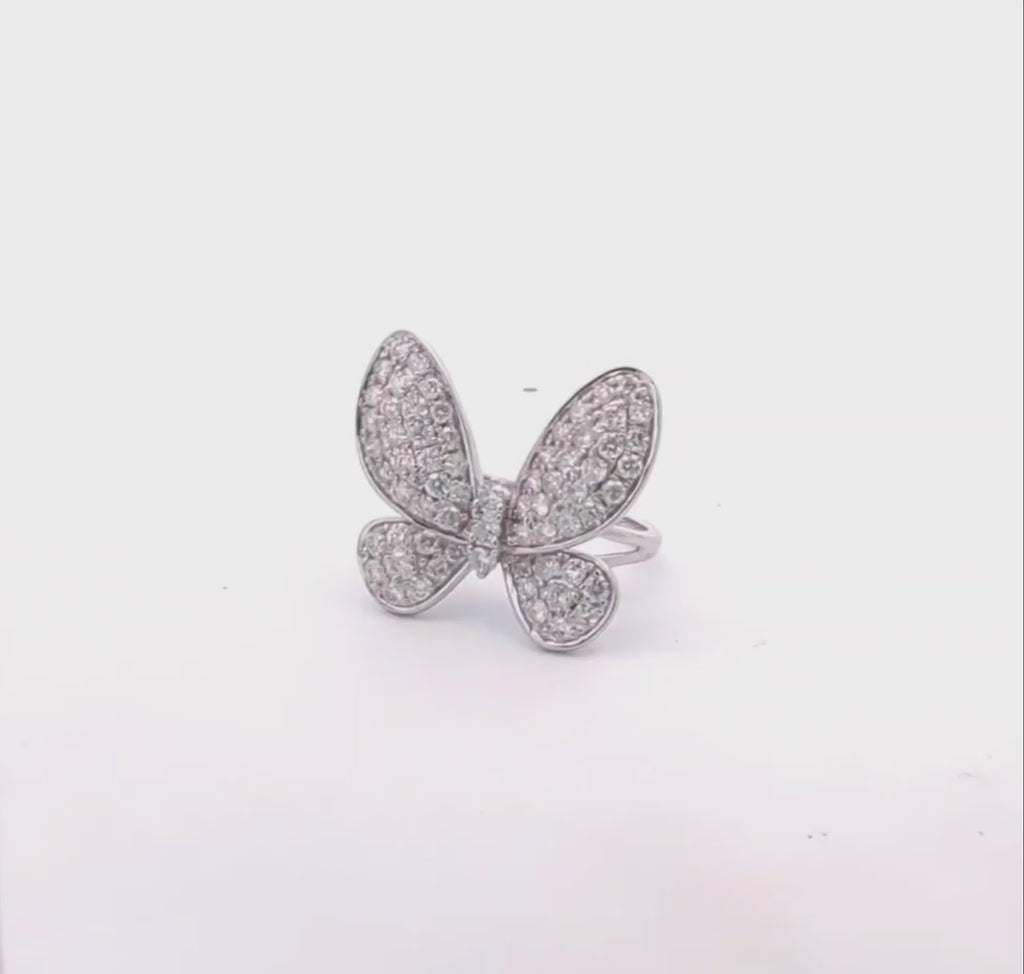 Vintage Butterfly Cocktail Ring