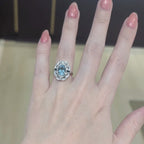 Imperia Aquamarine, Sapphire, and Diamond Ring in 14k White Gold