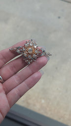 Vintage 14K Gold and Sterling Silver Pendant / Broach