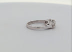 14K White Gold Three-Stone Diamond Ring