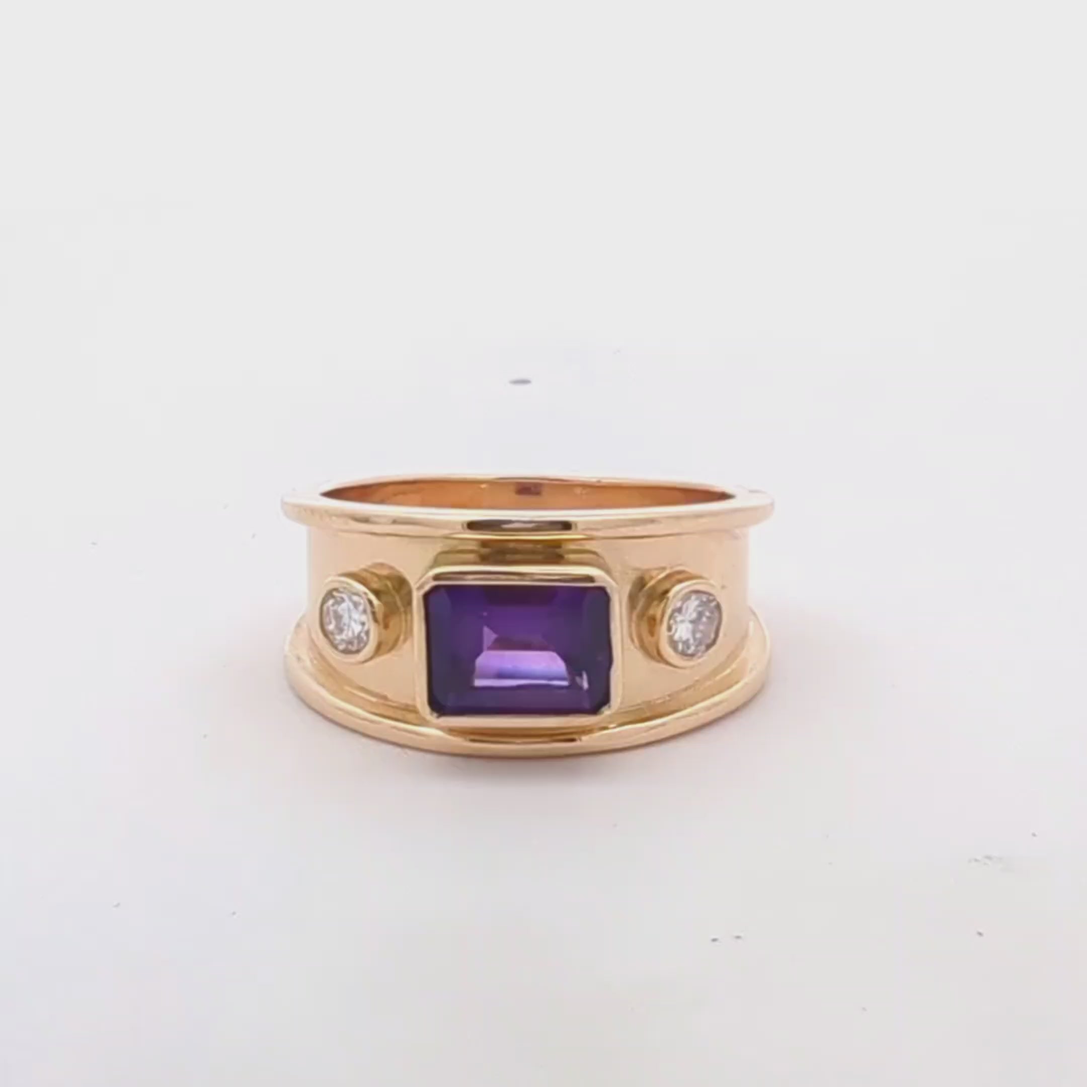 Vintage Amethyst and Diamond Band
