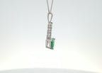 Trillion Cut Gemstone and Diamond Pendant
