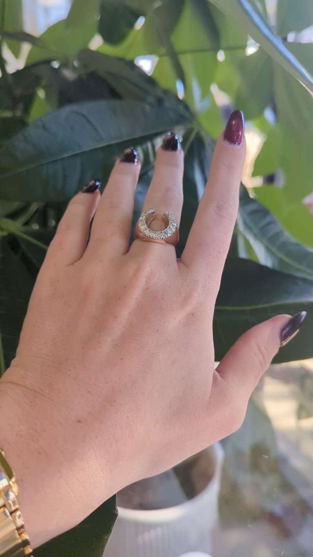 Vintage Gold and Diamond Horseshoe Ring