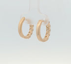 14K Yellow Gold Five-Stone Diamond Huggies