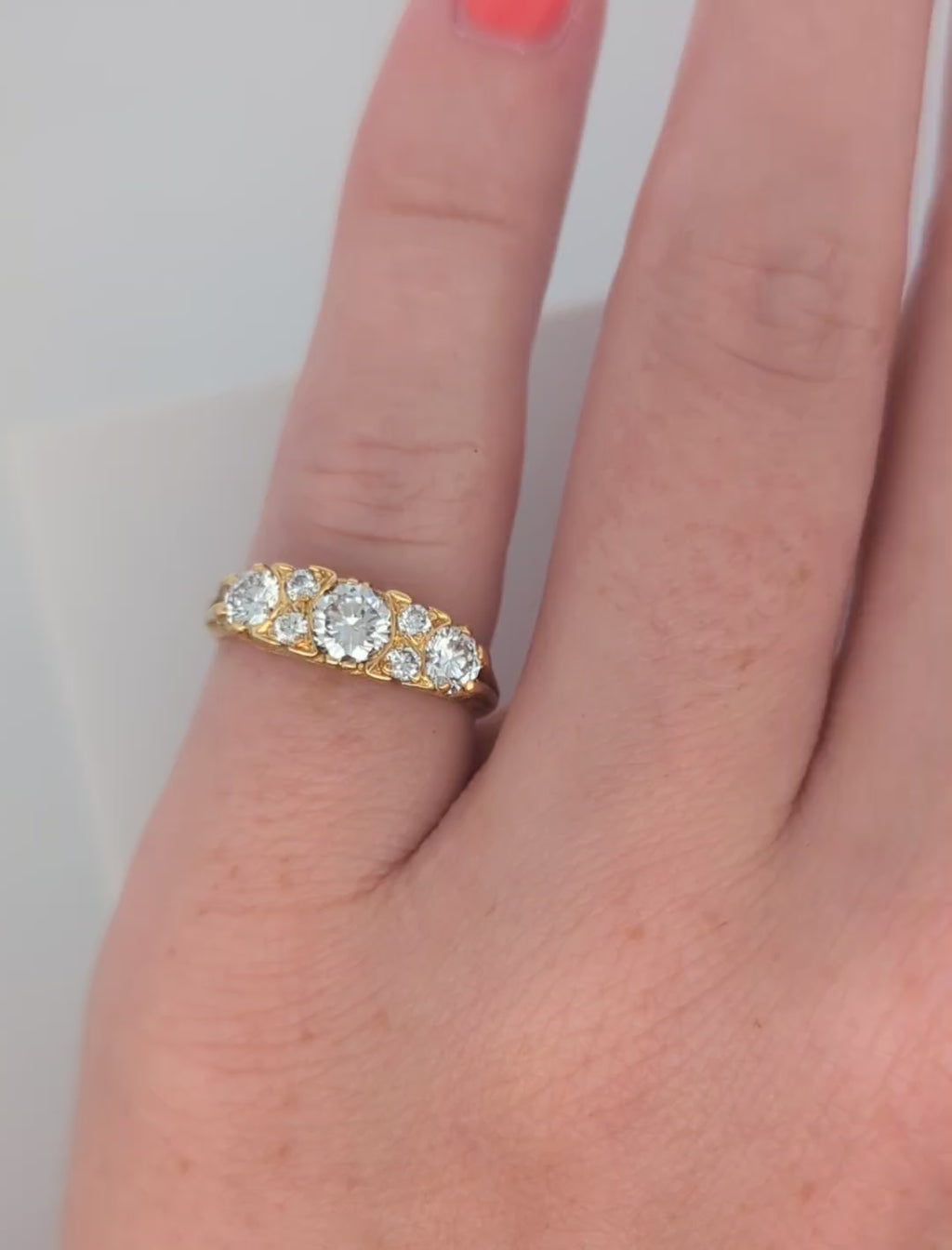 Vintage 18K Yellow Gold Diamond Band
