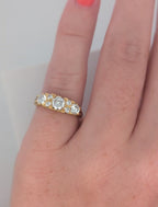 Vintage 18K Yellow Gold Diamond Band