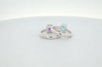 Sterling Silver Gemstone Rope Ring