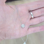 Solitaire Diamond Pendant in 14K Gold