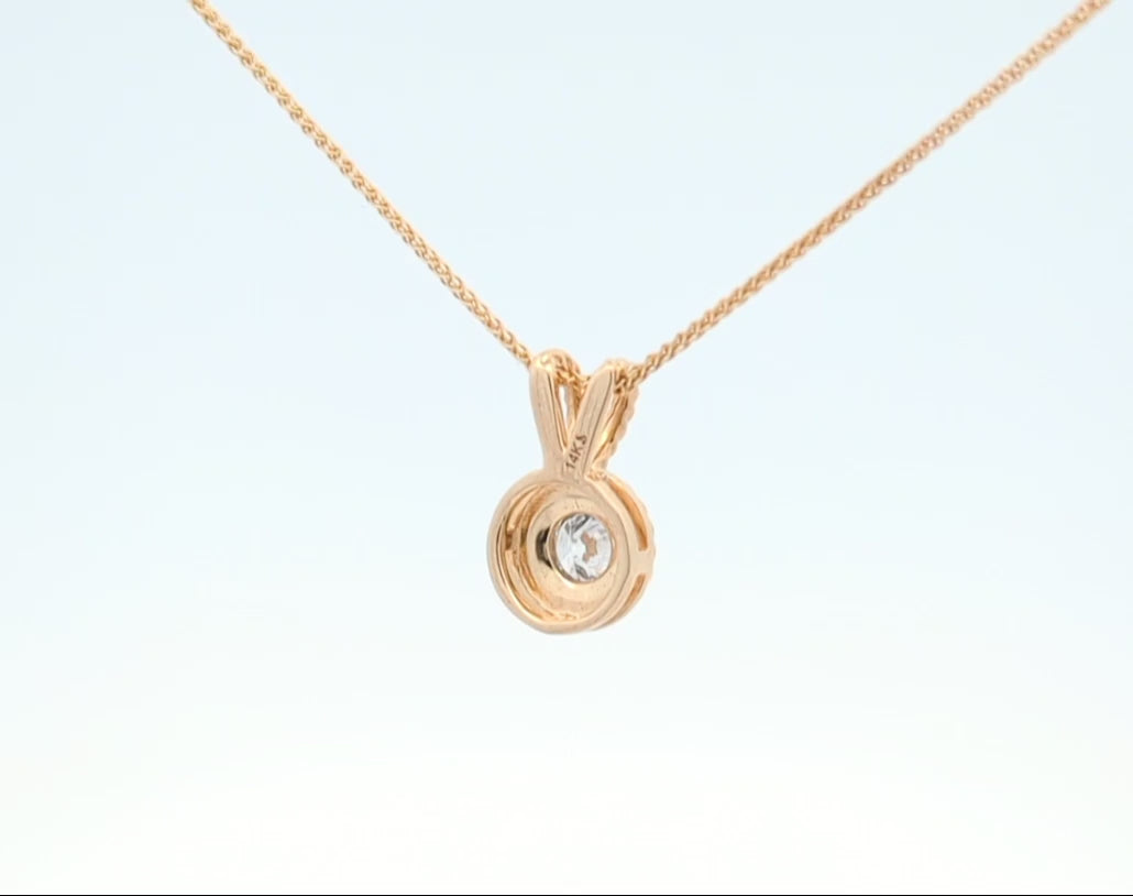14K Yellow Gold Lab Grown Diamond Pendant