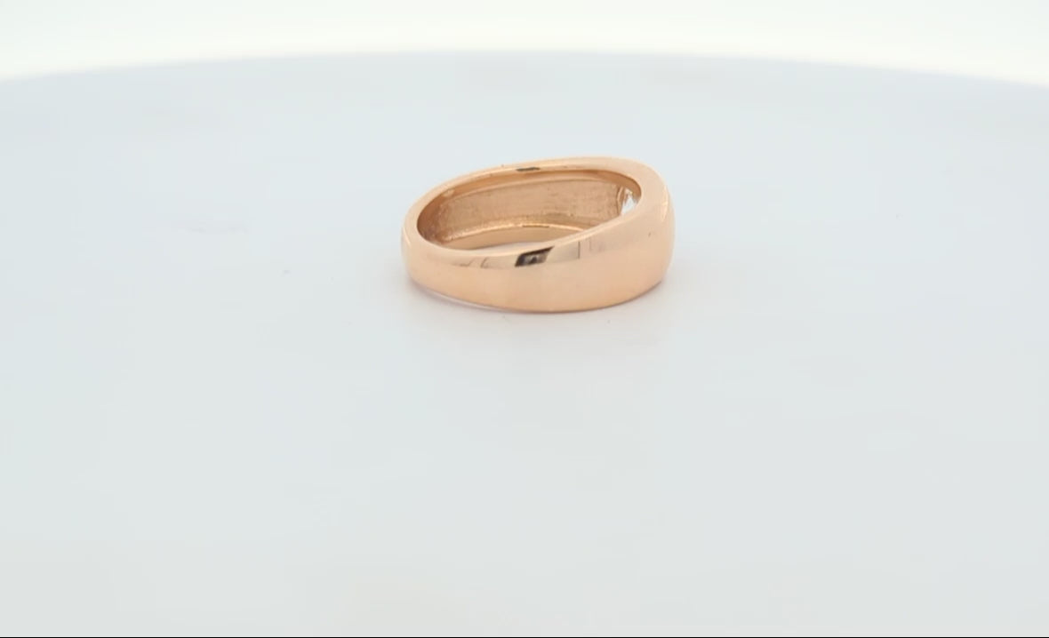 14K Gold Band Star-Set Old Euro Diamond Ring
