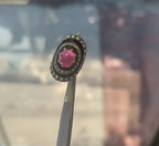 Vintage Ruby and Diamond Ring with Black Rhodium