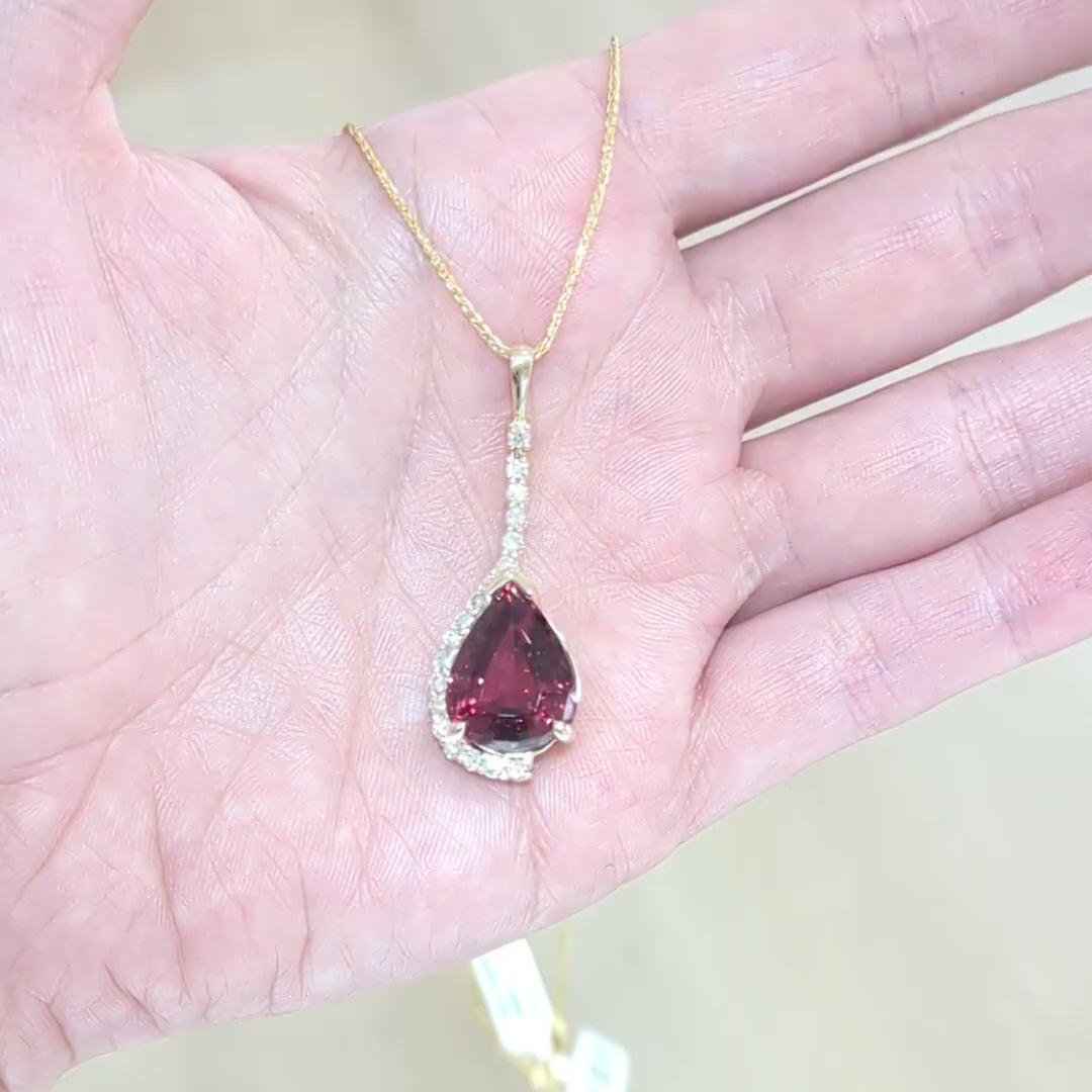 Tourmaline and Diamond Statement Pendant