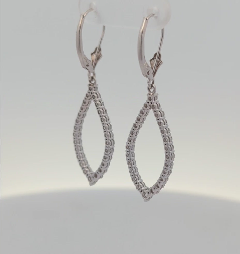 Chiara Diamond Earrings in 14k White Gold