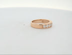 14k Yellow Gold Channel and Prong Set Band