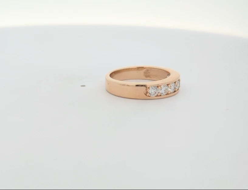 14k Yellow Gold Channel and Prong Set Band