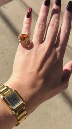 Vintage Citrine Cocktail Ring
