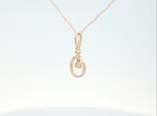 14K Yellow Gold Diamond Circle Pendant