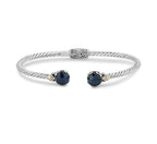 Sterling Silver Gemstone Bangle