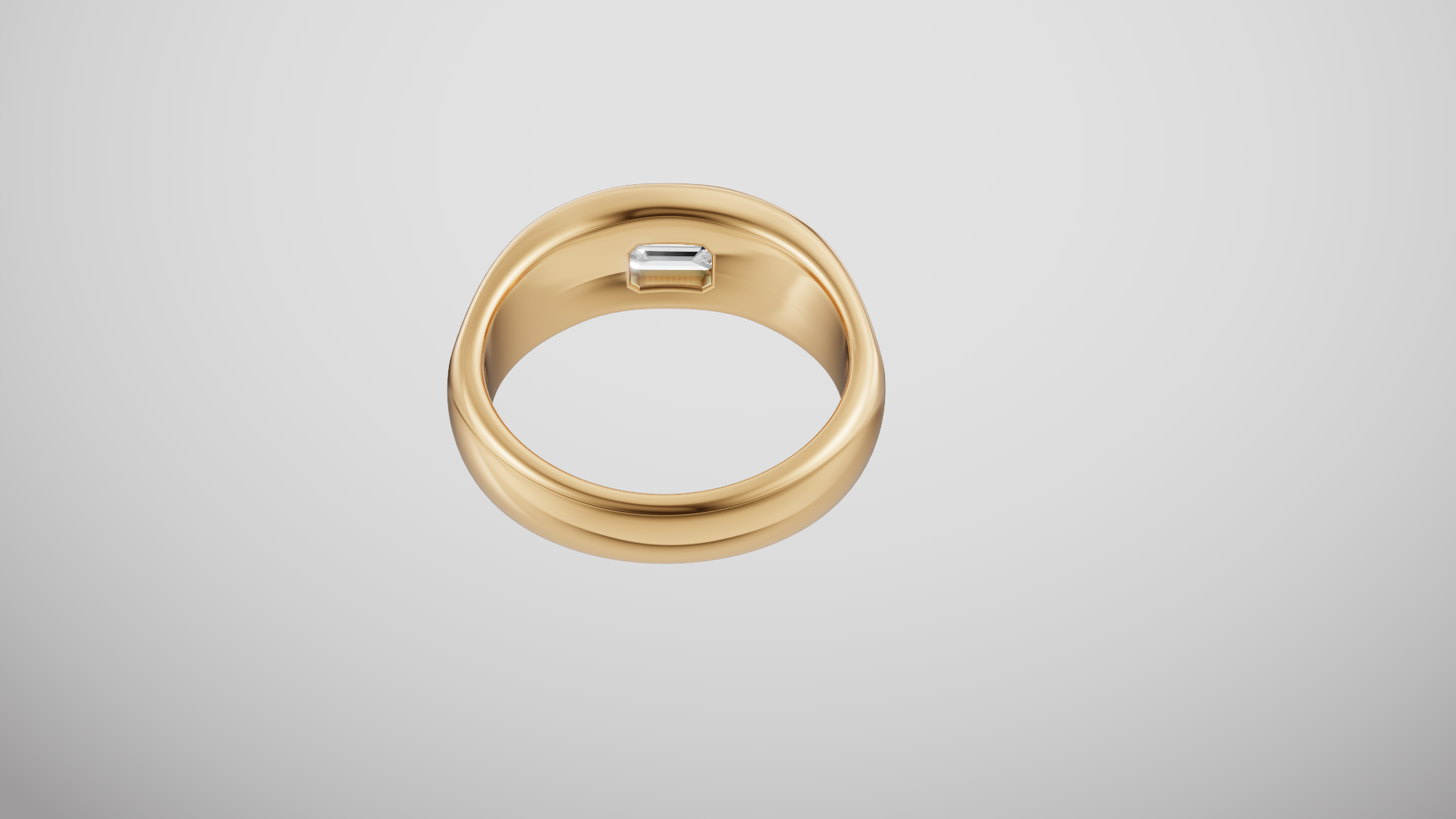 Signet Style East-West Engagement Ring [Made to Order]