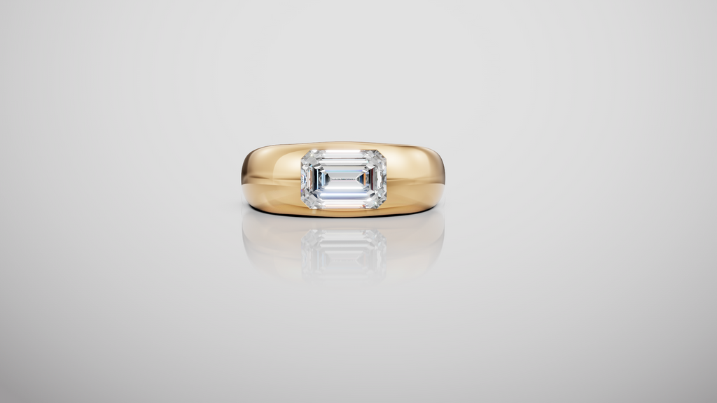 Signet Style East-West Engagement Ring [Made to Order]