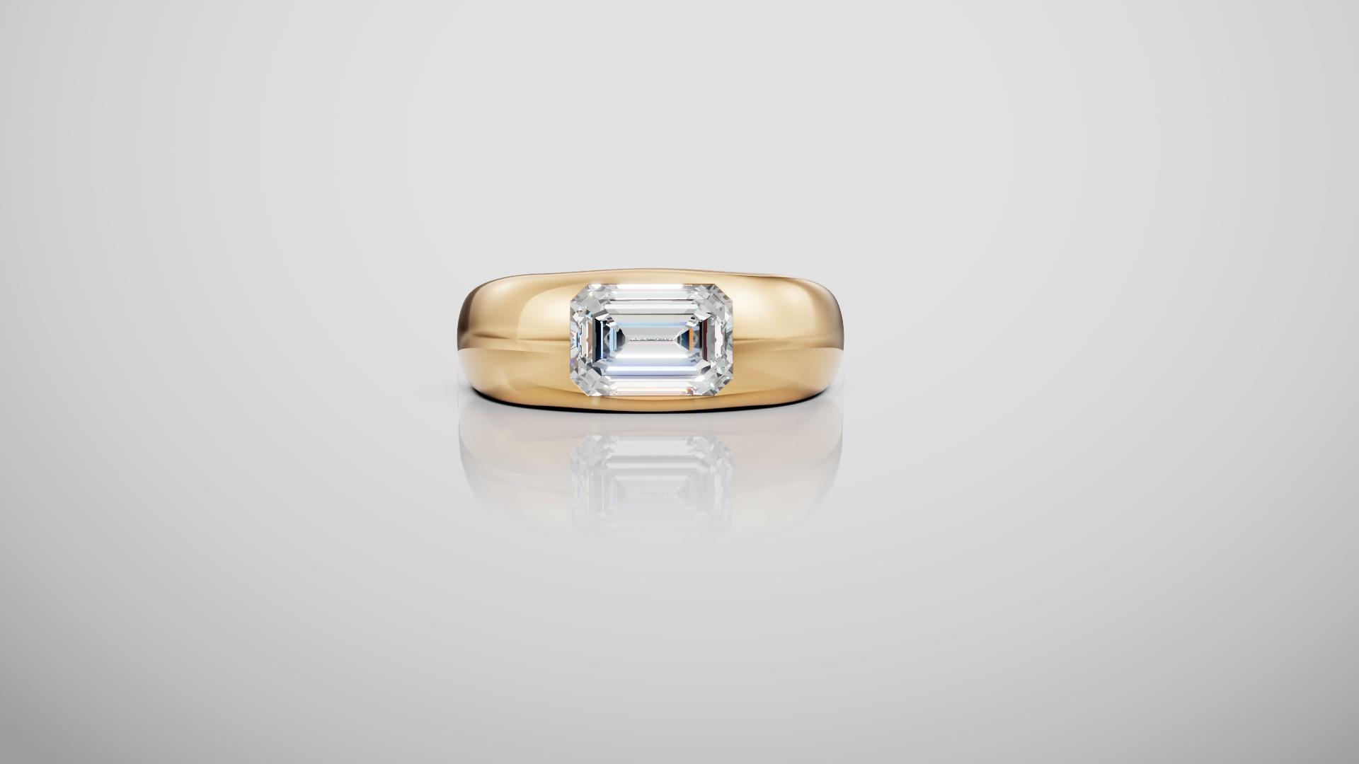 Signet Style East-West Engagement Ring [Made to Order]