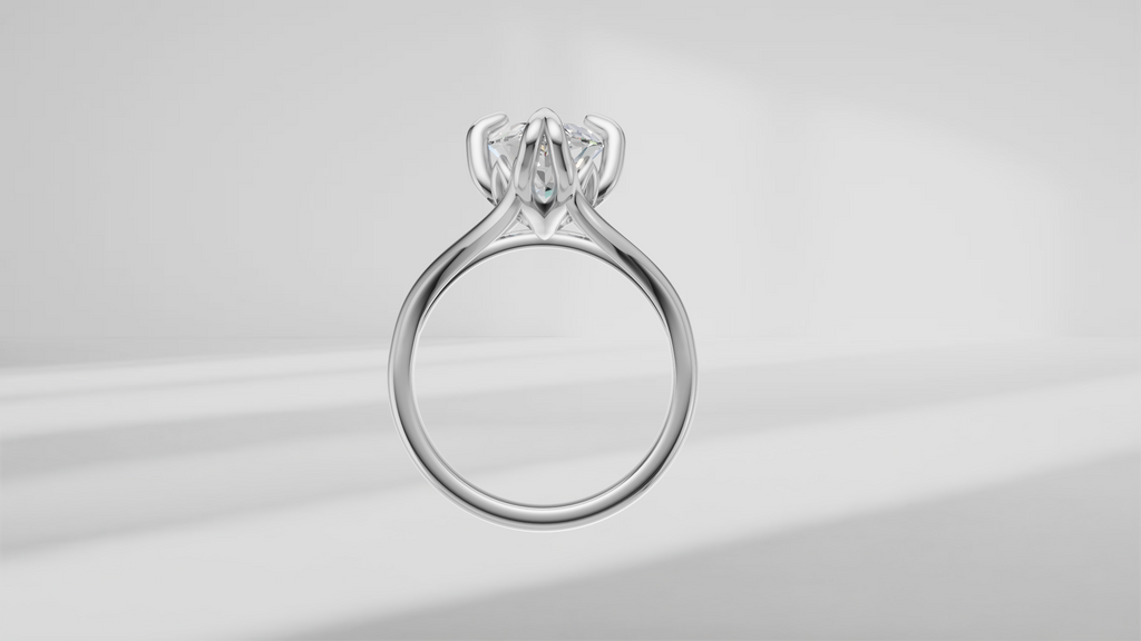 Tulip Head Marquise Shape Engagement Ring [Made to Order]