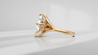 Tulip Head Marquise Shape Engagement Ring [Made to Order]