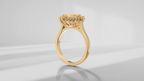 Bezel-Set Halo Engagement Ring [Made to Order]