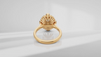 Bezel-Set Halo Engagement Ring [Made to Order]