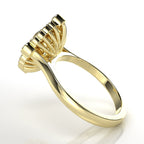 Bezel-Set Halo Engagement Ring [Made to Order]
