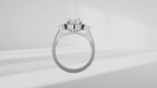 Floral Halo Engagement Ring [Made to Order]