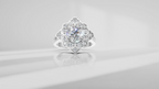 Floral Halo Engagement Ring [Made to Order]