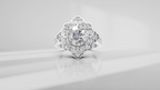 Floral Halo Engagement Ring [Made to Order]