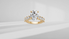 Oval Accent Engagement Ring [Made to Order]