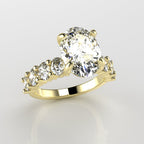 Oval Accent Engagement Ring [Made to Order]