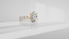 Oval Accent Engagement Ring [Made to Order]